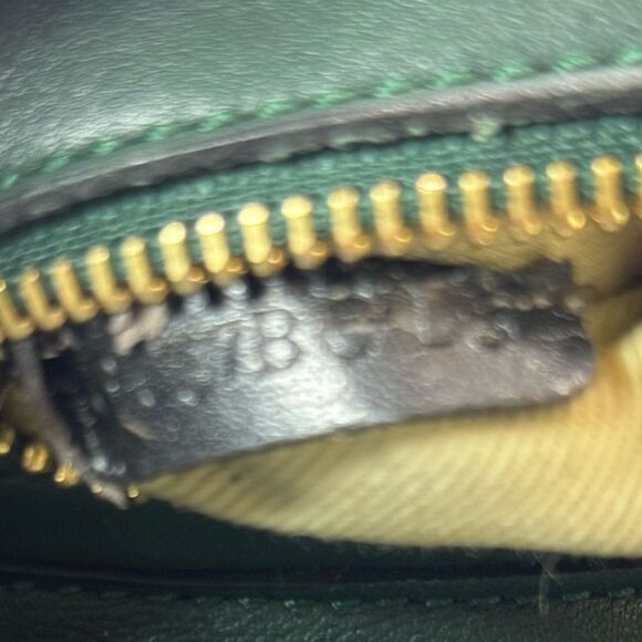 Auth Valentino Garavani Forest Green Leather Rockstud 2way Trapeze Shopper Tote - Picture 16 of 16